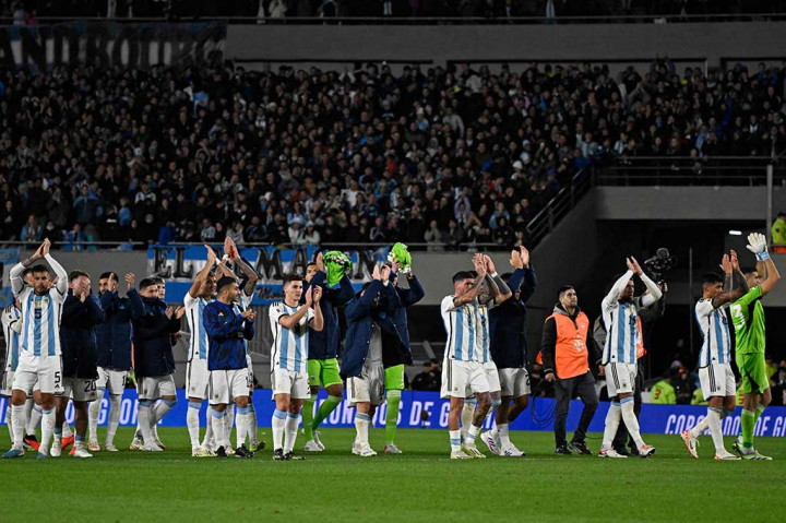 Lionel Messi membawa Argentina mengalahkan Ekuador dengan skor 1-0 pada pertandingan pertama kualifikasi Piala Dunia 2026 zona Conmebol di Stadion Monumental, Buenos Aires, Jumat, 8 September 2023 WIB.
