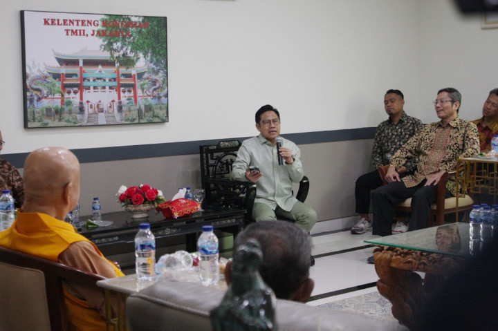 Bakal Calon Wakil Presiden (Bacawapres) dari Koalisi Perubahan untuk Persatuan (KPP) Muhaimin Iskandar, melakukan dialog dengan sejumlah tokoh lintas agama. Hal itu menjadi upaya Muhaimin untuk menyerap aspirasi para tokoh agama menjelang Pemilihan Presiden (Pilpres) 2024.