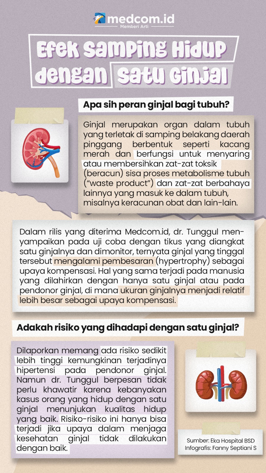 Efek Samping dengan Satu Ginjal