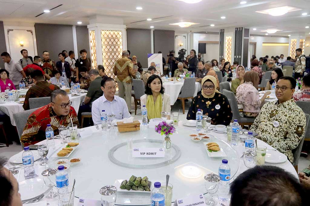Bakal calon presiden (bacapres) Koalisi Perubahan untuk Persatuan Anies Baswedan menghadiri silaturahmi Kebangsaan Komunitas Masyarakat Indonesia (Komit) di Jakarta, Jumat, 15 September 2023.