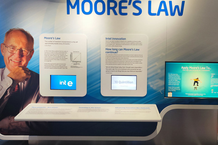 Moore’s Law merupakan teori yang disampaikan Gordon E. Moore. Dia memprediksi bahwa komponen transistor pada prosesor akan berlipat ganda setiap tahun, sehingga prosesor makin cepat dan bisa memiliki banyak fitur dan kemampuan.