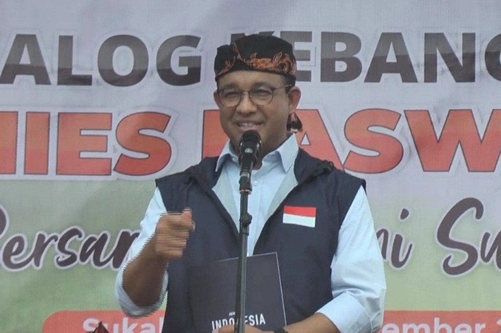 Dalam sambutannya Anies menyampaikan kondisi pertanian saat ini yang belum dirasakan merata kesejahteraannya. Usai menyampaikan pernyataannya, Anies langsung melakukan dialog dan menerima banyak masukan terkait kondisi pertanian terlebih dimusim kemarau panjang saat ini. 