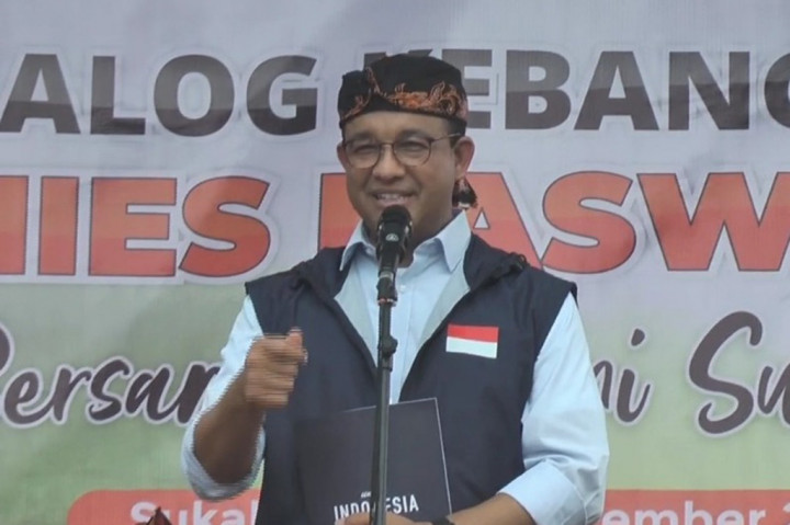 Dalam sambutannya Anies menyampaikan kondisi pertanian saat ini yang belum dirasakan merata kesejahteraannya. Usai menyampaikan pernyataannya, Anies langsung melakukan dialog dan menerima banyak masukan terkait kondisi pertanian terlebih dimusim kemarau panjang saat ini. 