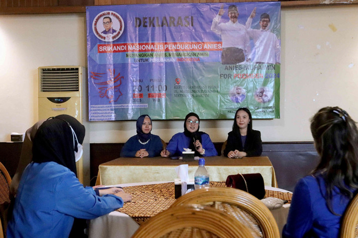 Kaum perempuan mengatasnamakan Srikandi Nasionalis meminta pasangan bakal calon presiden (capres) dan calon wakil presiden (cawapres) Anies Baswedan dan Muhaimin Iskandar, untuk mengakomodasi para penyandang disabilitas.