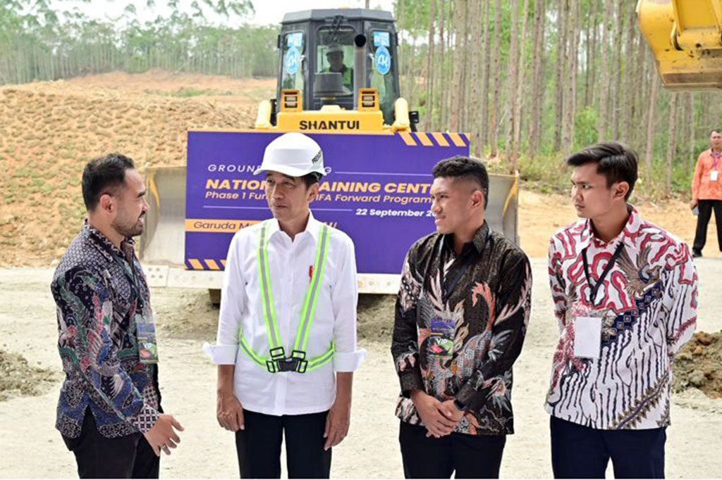 Dikatakan Presiden Jokowi National Training Center dibangun di atas lahan seluas 34,5 hektare, dilengkapi delapan lapangan dan beragam fasilitas pendukung lainnya yang terintegrasi dengan pembangunan IKN. 