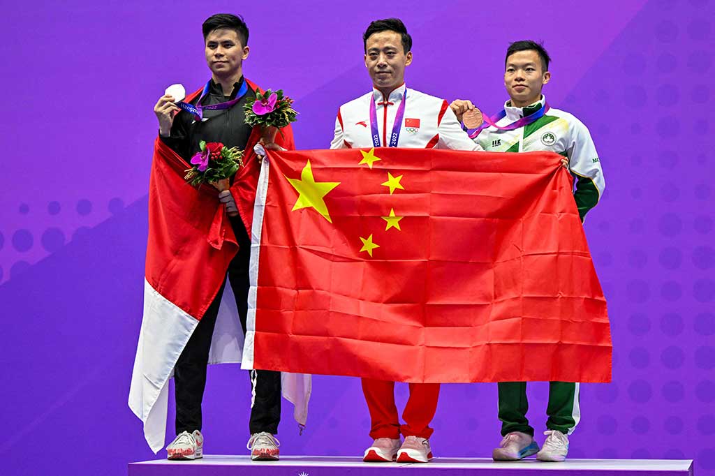 Edgar Xavier Marvelo mengulangi pencapaiannya di Asian Games 2018 dengan meraih medali perak dari cabang olahraga wushu kelas changquan di Asian Games 2022, Minggu, 24 September 2023. Medali emas digondol atlet tuan rumah Sun Peiyuan, sedangkan perunggu jatuh kepada atlet Makao Song Chi Kuan.