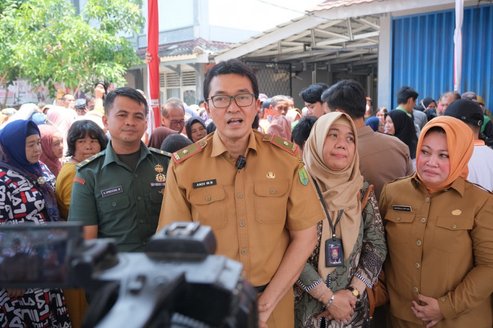 Pemerintah Kabupaten Musi Banyuasin kembali mengadakan Gerakan Pangan Murah (GPM) di Halaman Kantor Dinas Ketahanan Pangan Kabupaten Muba, Selasa, 26 September 2023.