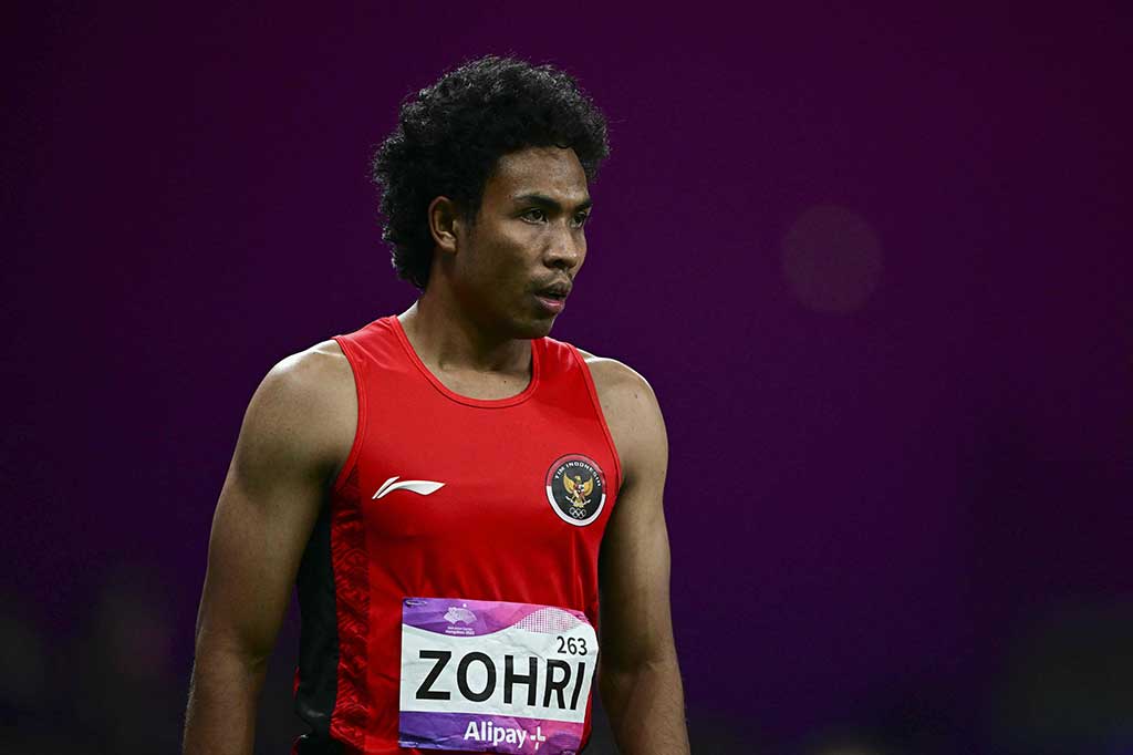 Sprinter Indonesia Lalu Muhammad Zohri memastikan diri lolos ke final nomor lari 100 meter putra Asian Games 2022, setelah menjadi yang tercepat pada semifinal 1, Sabtu, 30 September 2023 malam waktu Hangzhou, Tiongkok.