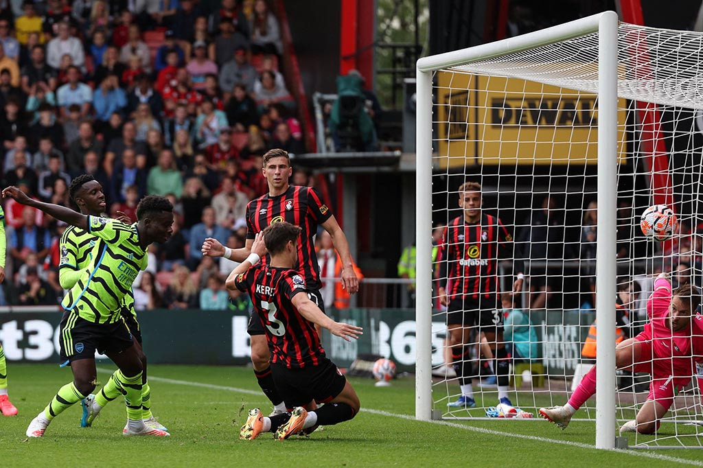 Gol perdana dari penyerang Kai Havertz mewarnai pesta empat gol Arsenal ke gawang tuan rumah Bournemouth dalam laga pekan ketujuh Premier League yang berlangsung di Stadion Vitality, Bournemouth, Sabtu, 29 September 2023 malam WIB.