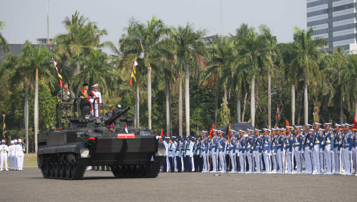 Sederet atraksi termasuk atraksi udara siap ditampilkan prajurit TNI dalam gelaran upacara parade dan defile HUT ke-78 TNI yang bakal digelar di lapangan Silang Monas, Jakarta, Kamis, 5 Oktober 2023.