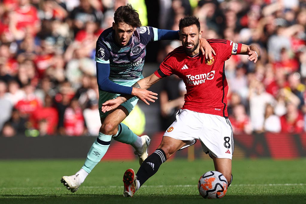 Gol larut dari Scott McTominay membawa Manchester United mengalahkan Brentford dengan skor 2-1 pada pekan ke-8 Liga Inggris di Stadion Old Trafford, Manchester, Sabtu, 7 Oktober 2023.