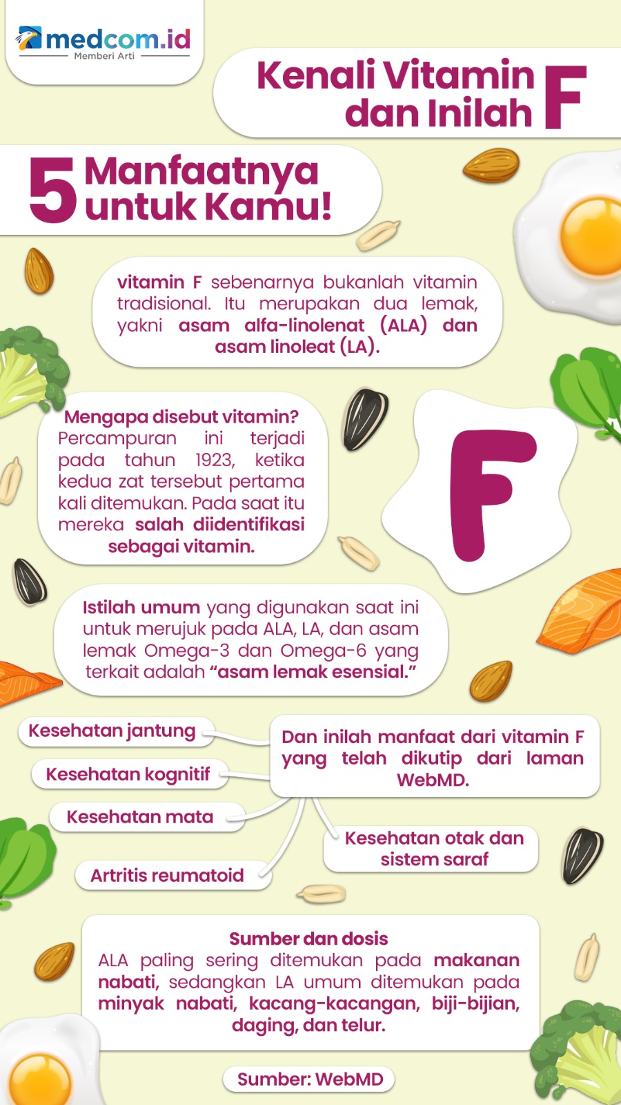 Kenali Vitamin F dan Inilah 5 Manfaatnya untuk Kamu!