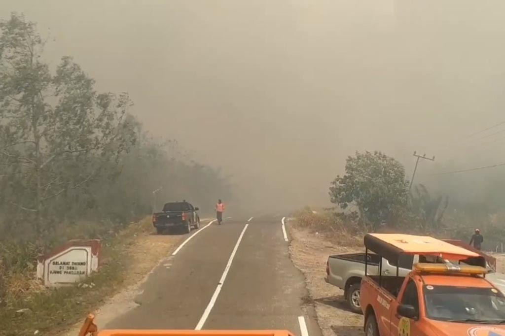 Tim Satgas Kebakaran hutan dan lahan Kotawaringin Timur, terus melakukan penanggulangan karhutla di Desa Ujung Pandaran, Kecamatan Teluk Sampit. Desa Ujung Pandaran ini berada dibagian Selatan Kabupaten Kotawaringin Timur, berjakarak 90 kilometer dari Kota Sampit.