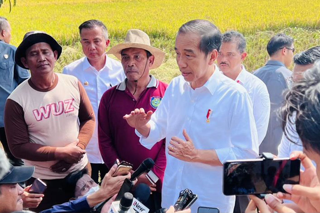 Presiden Joko Widodo (Jokowi) mengatakan produksi pangan nasional hingga saat ini masih baik meski cuaca El Nino telah memicu kekeringan dan menurunkan kapasitas produksi.