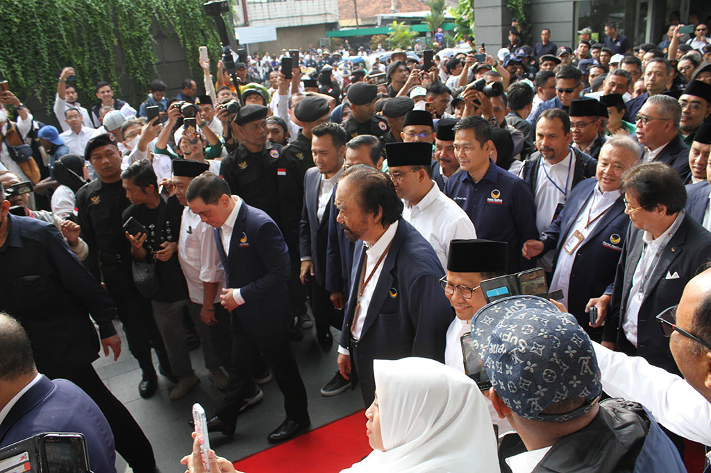 AMIN akan mengikuti sejumlah kegiatan di NasDem Tower, salah satunya doa bersama. Surya Paloh rencananya juga akan menyampaikan pidatonya.