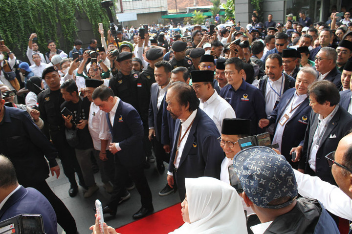 AMIN akan mengikuti sejumlah kegiatan di NasDem Tower, salah satunya doa bersama. Surya Paloh rencananya juga akan menyampaikan pidatonya.