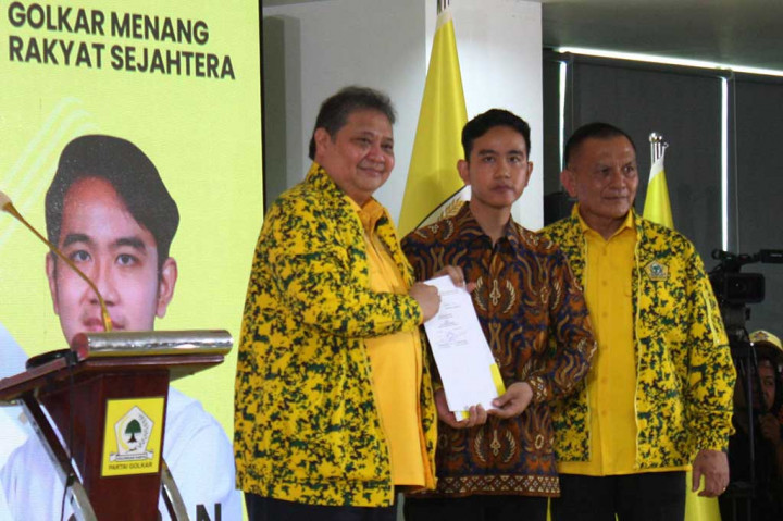 Gibran juga mengucapkan terima kasih atas dukungan yang diberikan keluarga besar Partai Golkar kepada dirinya.