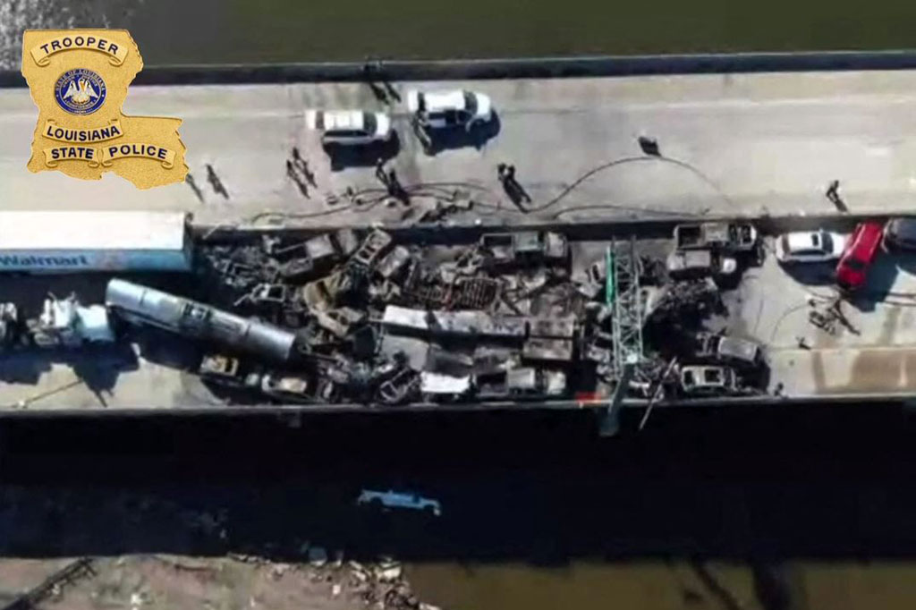 Kabut tebal yang menyelimuti jalan raya menyebabkan sedikitnya 158 mobil mengalami kecelakaan beruntun, di negara bagian Louisiana, Amerika Serikat bagian selatan, mengakibatkan tujuh orang tewas, Senin, 23 Oktober 2023 waktu setempat.