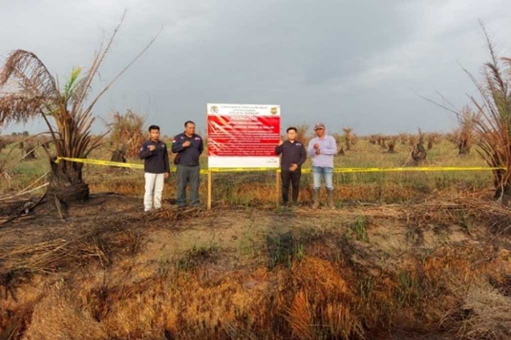 Penyegelan dilakukan Tim Pengawasan Karhutla Balai Gakkum KLHK Wilayah Kalimantan didampingi Dinas Lingkungan Hidup (DLH) Provinsi Kalsel dan Dinas Perumahan Rakyat, Kawasan Permukiman dan Lingkungan Hidup (DPRKPLH) Kabupaten Banjar.