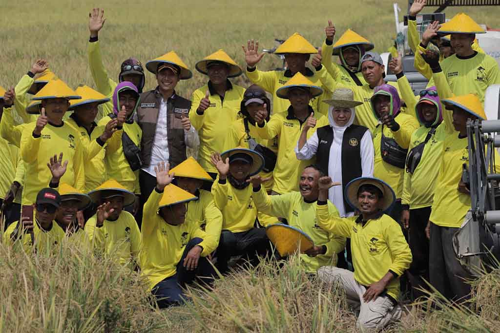 Dengan demikian stok padi di Jawa Timur aman bahkan juga menjadi penyangga ketahanan di provinsi luar pulau Jawa. 