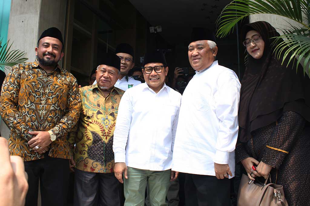 Kunjungan silaturahmi Din Syamsuddin bersama tokoh organisasi Islam tersebut untuk menyampaikan dukungan penuh terhadap ijtihad politik PKB dalam mengajukan bakal calon presiden (capres) dan calon wakil presiden (cawapres) Anies Baswedan-Muhaimin Iskandar (Cak Imin).