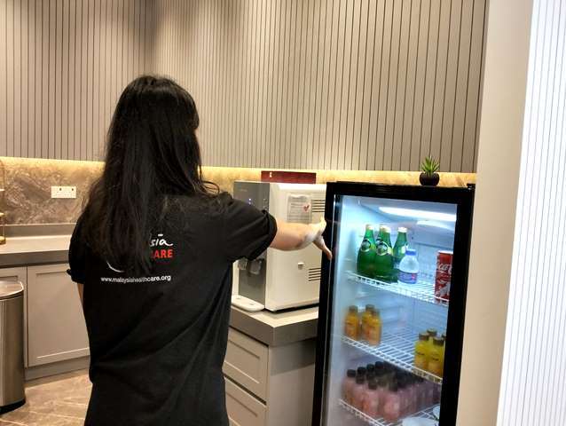 Free refreshment di DSH2. (Foto: Dok. Medcom.id/Yatin Suleha)