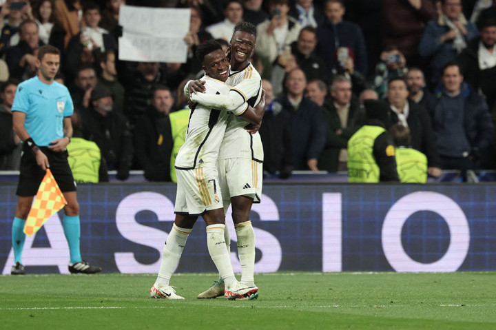 Madrid baru bisa menggandakan keunggulan pada menit ke-58 lewat Vinicius Junior.