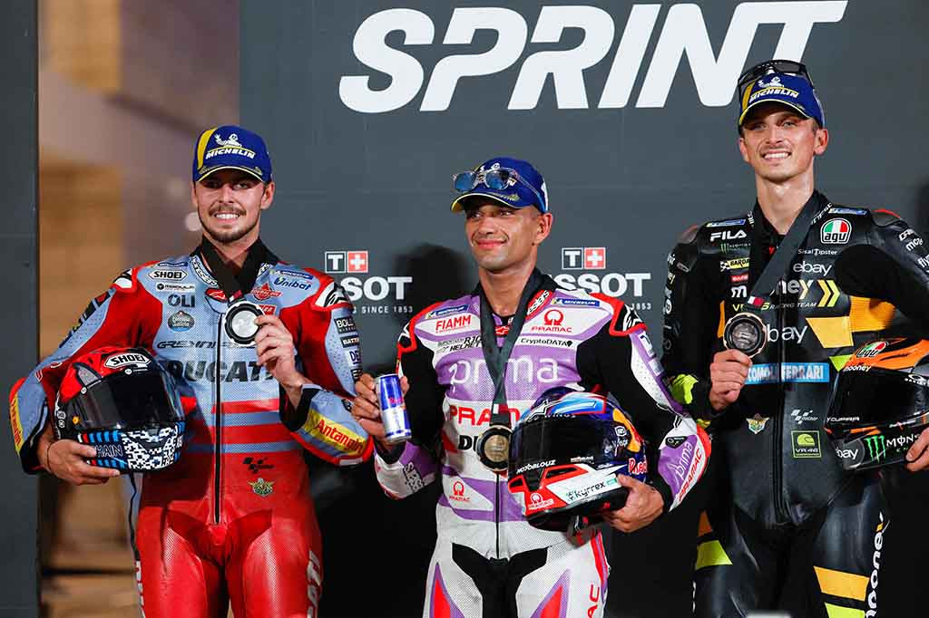 Bagnaia finis di urutan kelima, memungkinkan pembalap Spanyol itu memangkas jarak di klasemen menjadi tujuh poin dengan balapan hari Minggu dan sprint akhir musim serta balapan di Valencia yang akan datang.