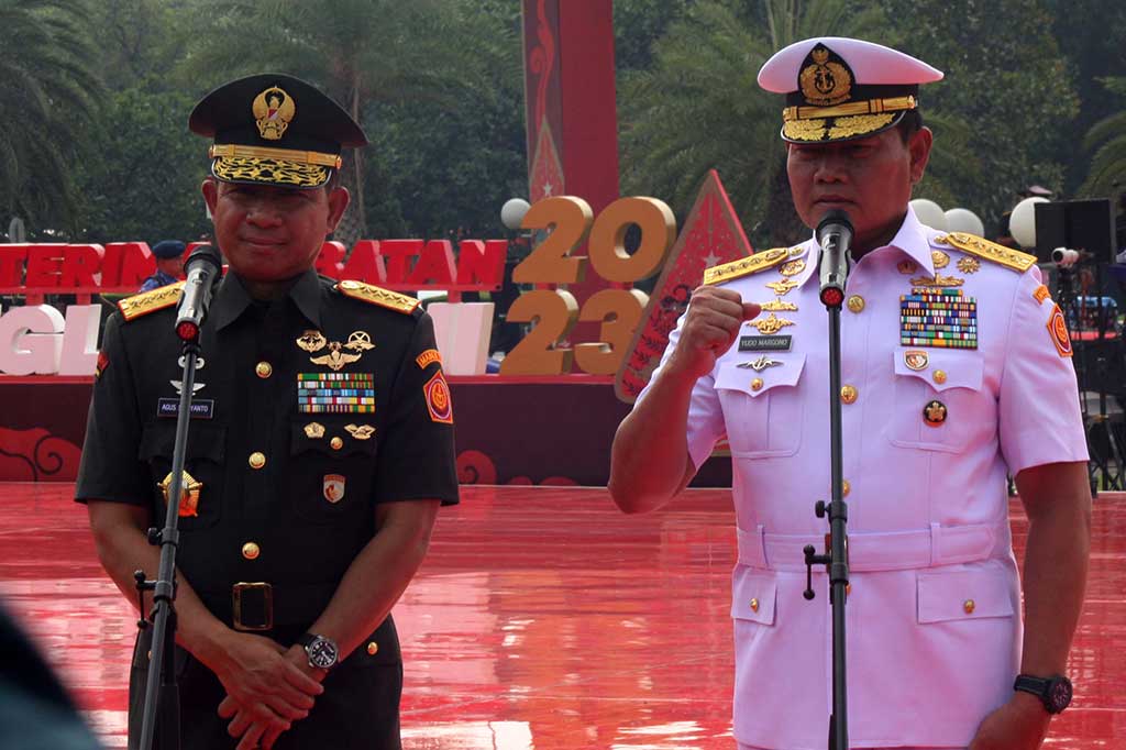 Sementara itu, Laksamana Yudo Margono, pada kesempatan itu pun pamit dan mengucapkan terima kasih atas kepercayaan yang diberikan oleh Presiden RI kepada dirinya sejak dia dilantik sebagai Panglima pada 19 Desember 2022 sampai akhirnya purna tugas pada 22 November 2023.