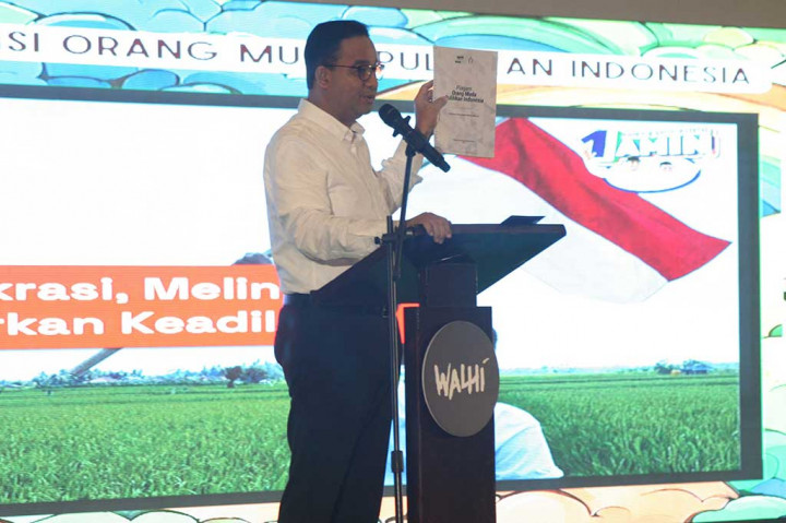 Dalam acara tersebut, Anies memaparkan tiga pilar pembangunan lestari yang ingin didorongnya. Salah satu pilar itu adalah penegakan hukum tanpa pandang bulu bagi perusak lingkungan. Mantan Gubernur DKI Jakarat itu mengatakan, sebuah negara sulit maju jika aturan hukumnya tidak dijaga dengan baik.