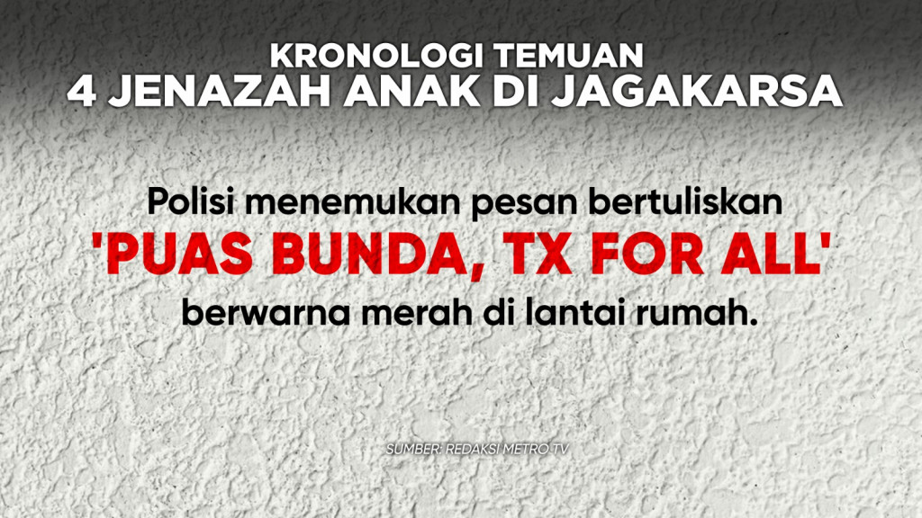 Kronologi Temuan 4 Jenazah Anak di Jagakarsa