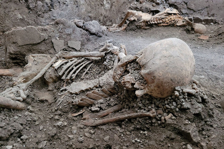 Tiga kerangka ditemukan di salah satu ruangan toko roti, menunjukkan bahwa rumah tersebut berpenghuni.