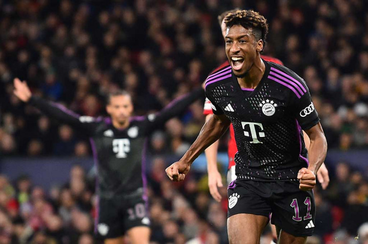 Kemenangan Bayern Muenchen di kandang Manchester United ini lahir berkat gol tunggal yang dicatatkan Kingsley Coman pada menit 70.