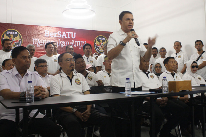 Laskar Pembela Keadilan dan Keberpihakan Masyarakat (LPKKM) yang merupakan gabungan dari tujuh organisasi masyarakat (Ormas) mendeklarasikan dukungan untuk memenangkan pasangan calon presiden
dan wakil presiden nomor urut 1 Anies Baswedan-Muhaimin Iskandar pada Pilpres 2024.