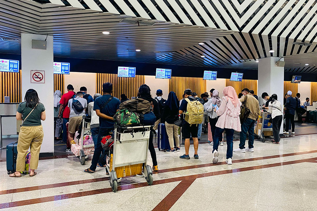 Bandara Internasional Juanda di Kabupaten Sidoarjo melayani 636 ribu penumpang selama libur Natal 2023 dan Tahun Baru 2024 (Nataru).