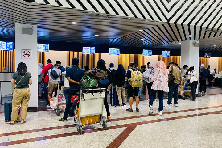 Bandara Internasional Juanda di Kabupaten Sidoarjo melayani 636 ribu penumpang selama libur Natal 2023 dan Tahun Baru 2024 (Nataru).