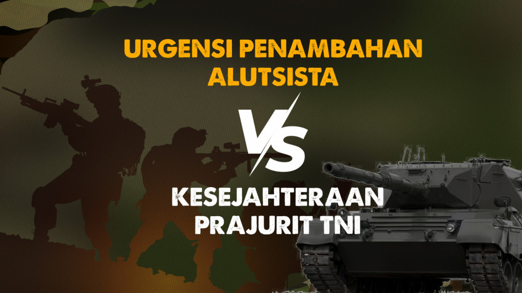 Urgensi Penambahan Alutsista Vs Kesejahteraan Prajurit TNI