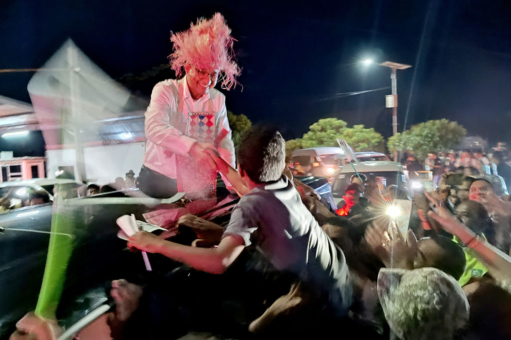 Anies melanjutkan kegiatan kampanyenya di Sorong Dia bertekad membawa Papua makin maju dan berkeadilan.
