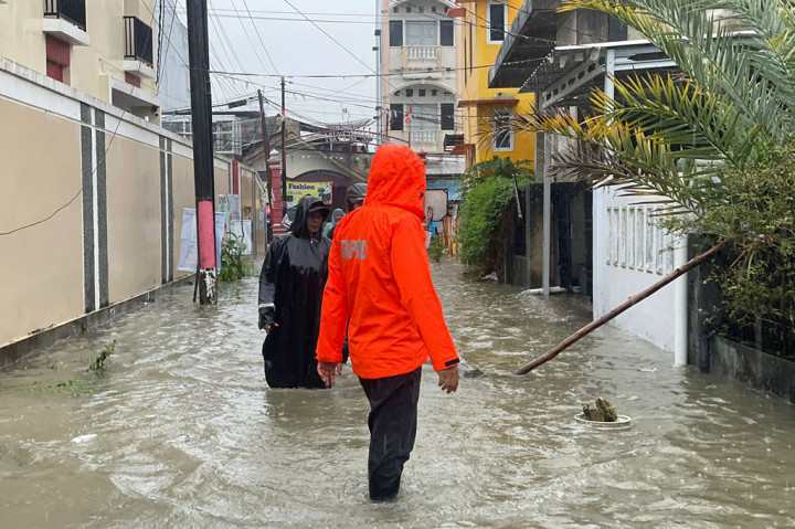 Sebanyak 458 rumah tersebar di 9 kelurahan di Kota Pangkalpinang, Provinsi Bangka Belitung (Babel) terdampak banjir, Senin, 15 Januari 2024.