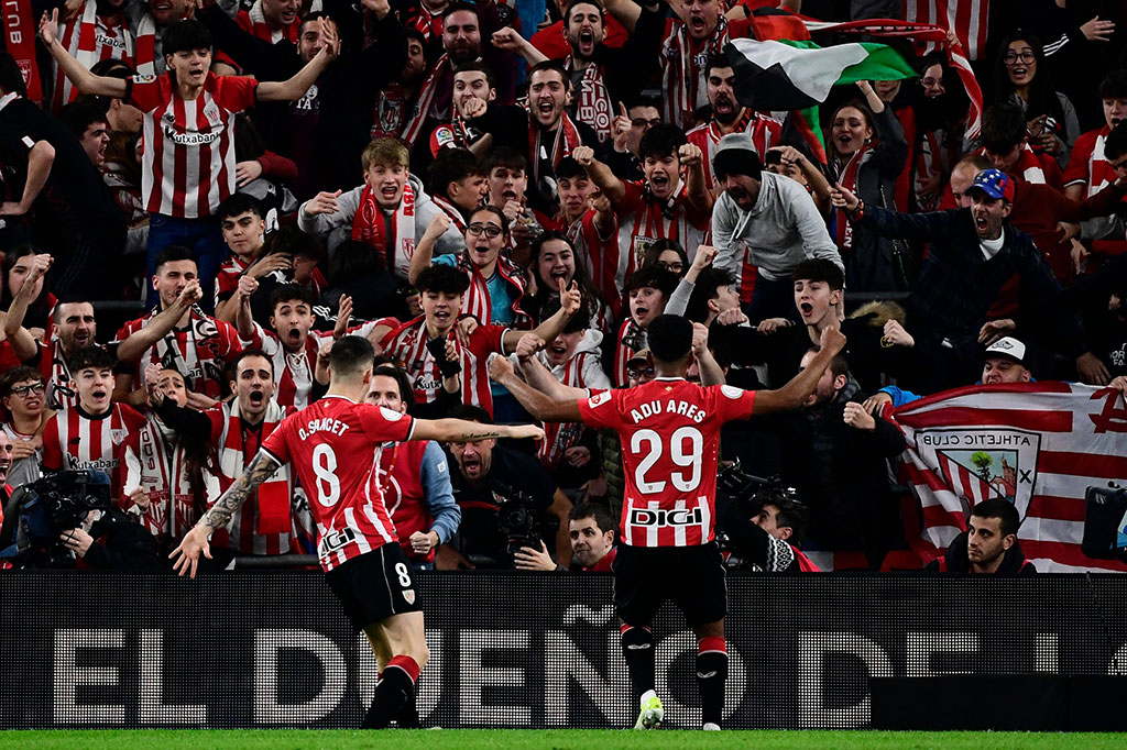 Bilbao menyamakan kedudukan dua menit selepas babak kedua dimulai, umpan silang terukur Nico Williams ditanduk Oihan Sancet yang berdiri cukup bebas di depan gawang. Bilbao 2-2 Barcelona. Laga  harus dilanjutkan ke babak tambahan. 