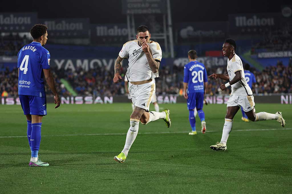 Real Madrid mencoba langsung tampil agresif dan mereka berhasil mencetak gol pada menit ke-14 lewat sundulan Joselu meneruskan umpan silang terukur Lucas Vazquez.