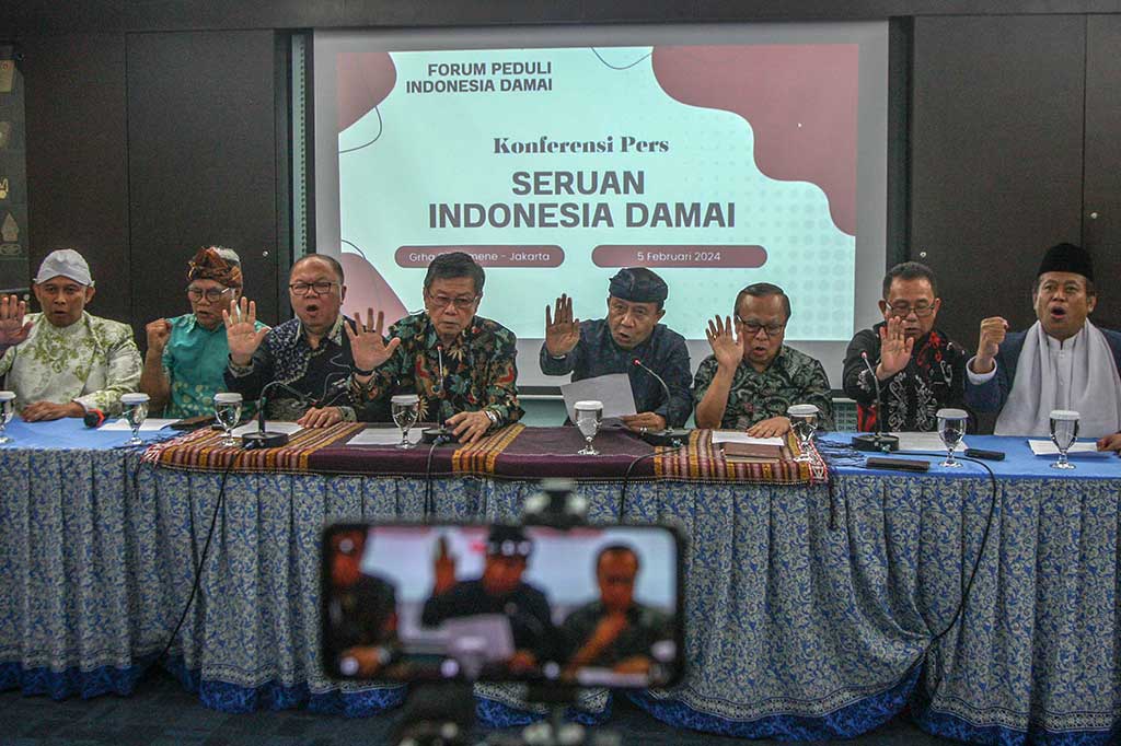 Para pemuka atau tokoh agama yang tergabung dalam Forum Peduli Indonesia Damai menyerukan kepada seluruh elemen bangsa dan umat untuk mewujudkan pemilihan umum yang jujur, adil, dan bermartabat.