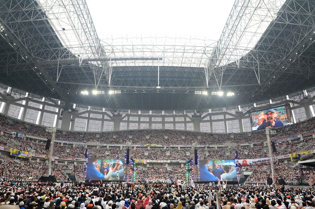 Massa Kampanye Akbar Anies Baswedan-Muhaimin Iskandar (AMIN) sudah memadati Jakarta International Stadium (JIS), Jakarta Utara, Sabtu, 10 Februari 2024. Kedatangan mereka untuk menunjukkan perubahan yang sangat dibutuhkan Indonesia.