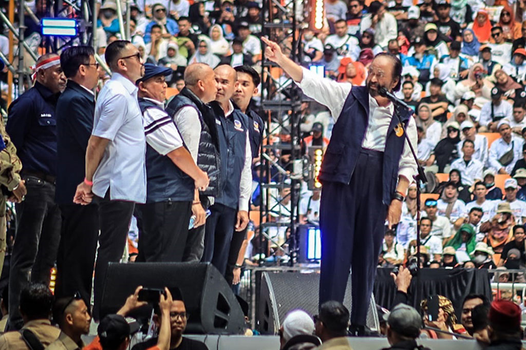 Surya mengatakan, Indonesia masih memerlukan pemimpin yang baik untuk memimpin Indonesia. Ia menjelaskan, pemimpin hebat tersebut ada pada diri Anies. 