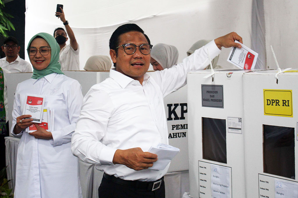 Cak Imin juga mengucapkan terima kasih kepada pengurus lingkungan yang telah mempersiapkan pelaksanaan pemilu dengan baik.
