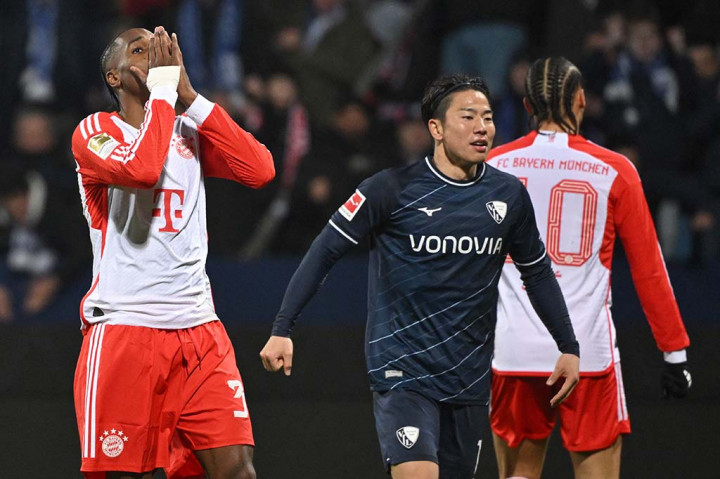 Bayern Muenchen menelan kekalahan kedua beruntun pada ajang Liga Jerman seusai takluk dari VFL Bochum dengan skor 2-3 pada pekan ke-22 di Vonovia Ruhrstadion, Bochum, Senin, 19 Februari 2024 dini hari WIB. 