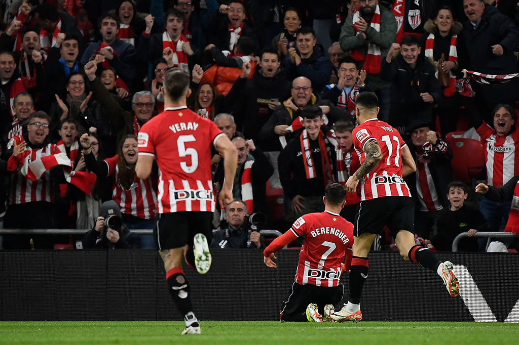 Kedudukan imbang tidak bertahan lama setelah Bilbao merestorasi keunggulan mereka pada menit ke-56. Gorka Guruzeta berhasil mencuri bola dari penguasaan Miguel Gutierrez, untuk diteruskan kepada Berenguer yang membukukan gol keduanya.