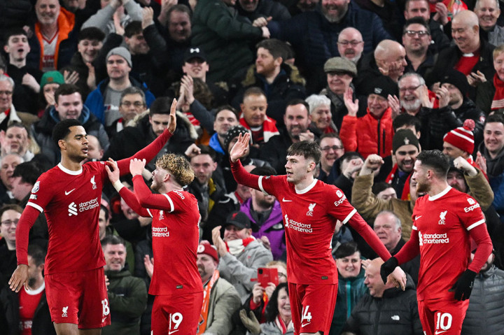 Pada menit ke-59, Liverpool membalikkan keadaan. Mendapat umpan dari Mac Allister di sisi kanan, Cody Gakpo menyambutnya dengan sundulan yang melesak masuk ke gawang tim tamu untuk mengubah kedudukan menjadi 2-1 bagi keunggulan Liverpool.