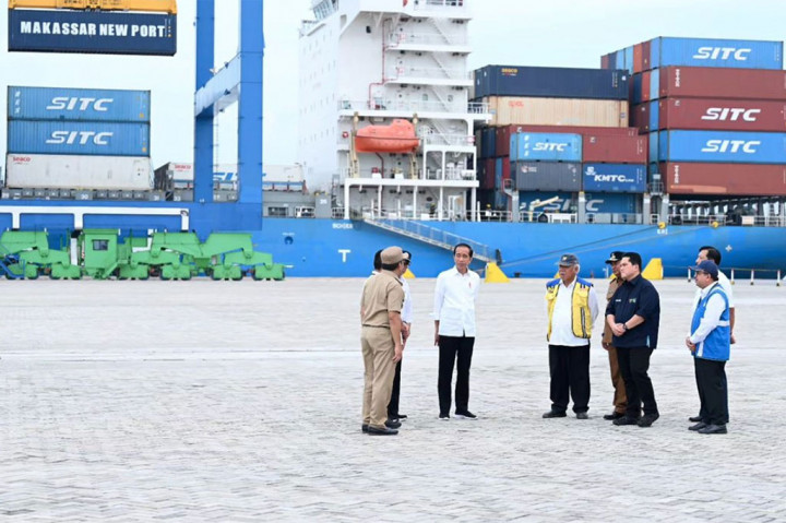 Jokowi mengatakan, keberadaan MNP ini mendukung konektivitas pelabuhan di Kawasan Timur Indonesia (KTI) dan juga efisiensi biaya logistik.