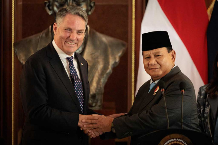 Menteri Pertahanan Prabowo Subianto menerima kunjungan Wakil Perdana Menteri (PM) Australia merangkap Menteri Pertahanan Richard Marles di Jakarta, Jumat, 23 Februari 2024. Keduanya sepakat segera meneken perjanjian kerja sama pertahanan yang baru dalam 2-3 bulan ke depan.